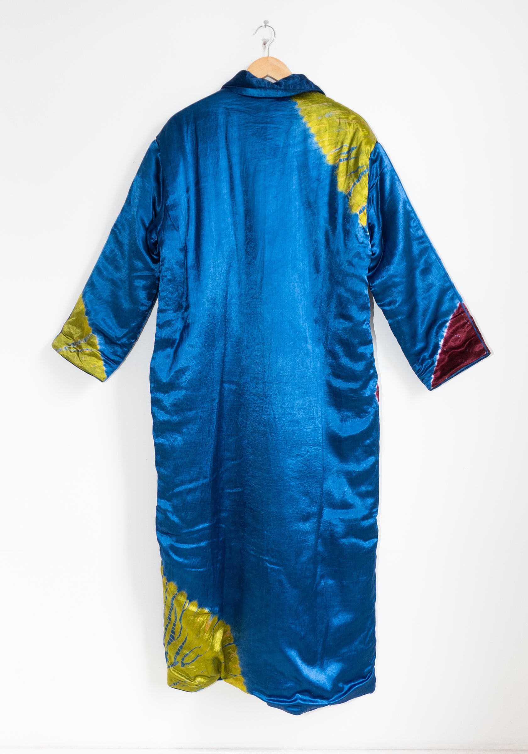 Tigra Tigra Long Coat in Jewel Blue Shibori