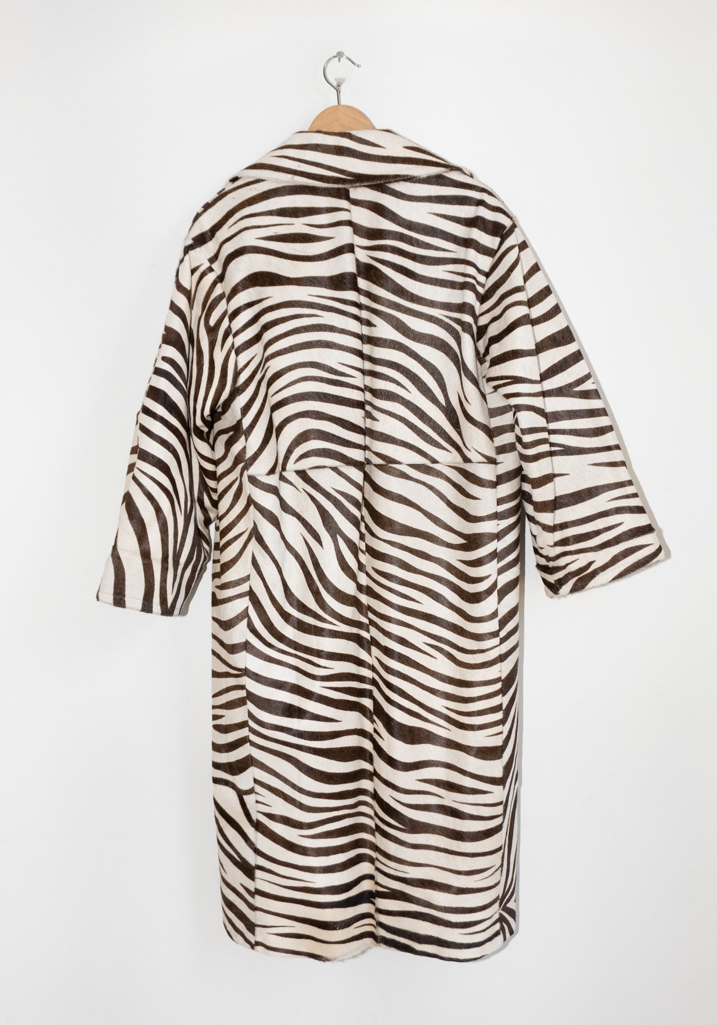 Vintage Zebra Print Ponyhair Trench