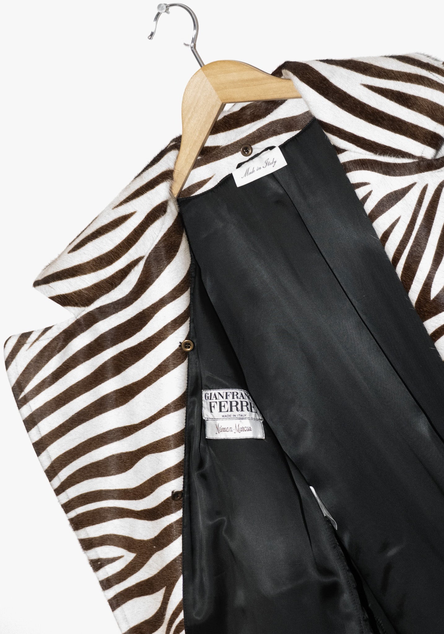 Vintage Zebra Print Ponyhair Trench