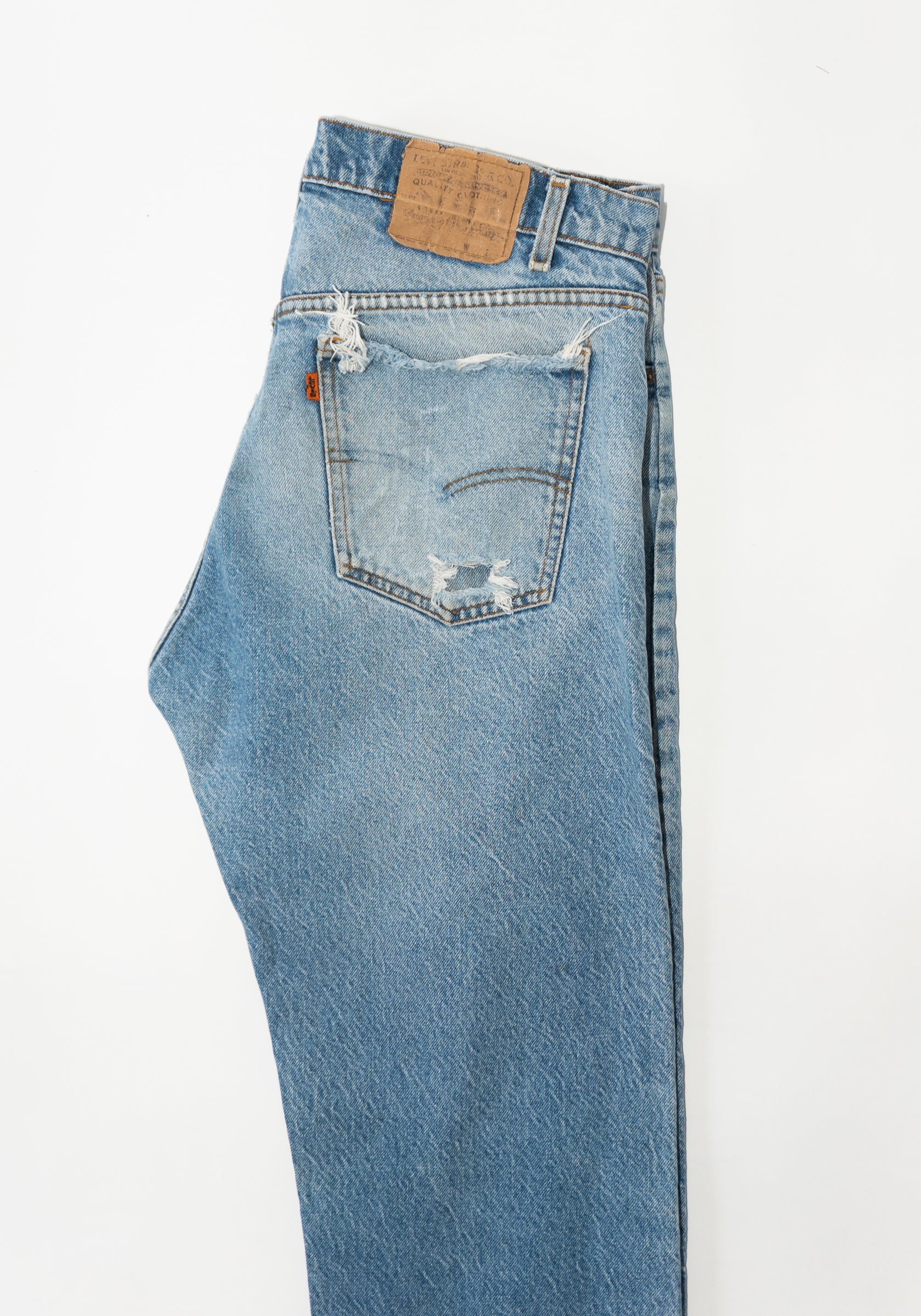 Vintage Distressed Mid Wash Levi's Jeans