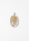 Vintage Sterling Rutilated Quartz Pendant