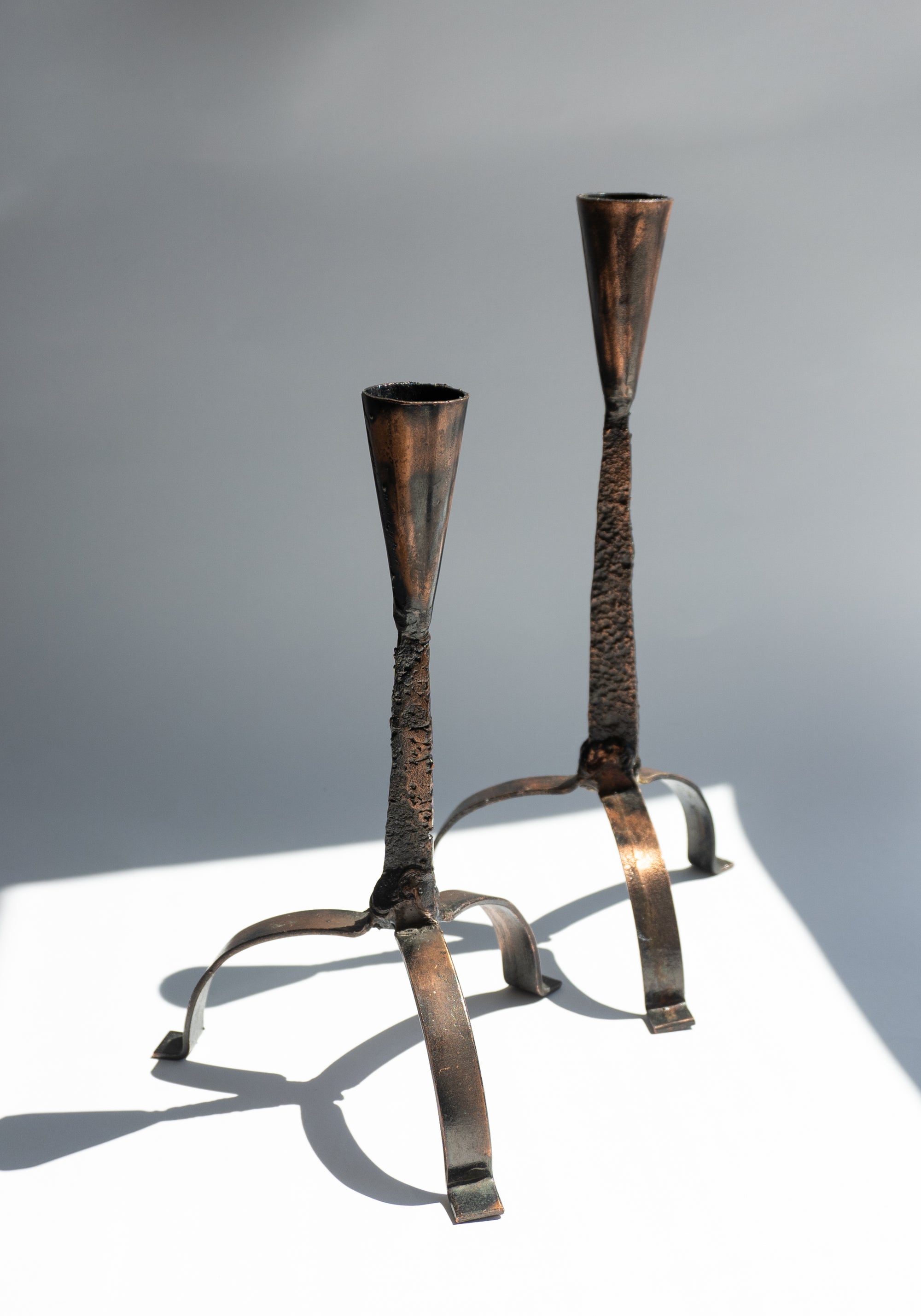 Vintage Brutalist Candlesticks