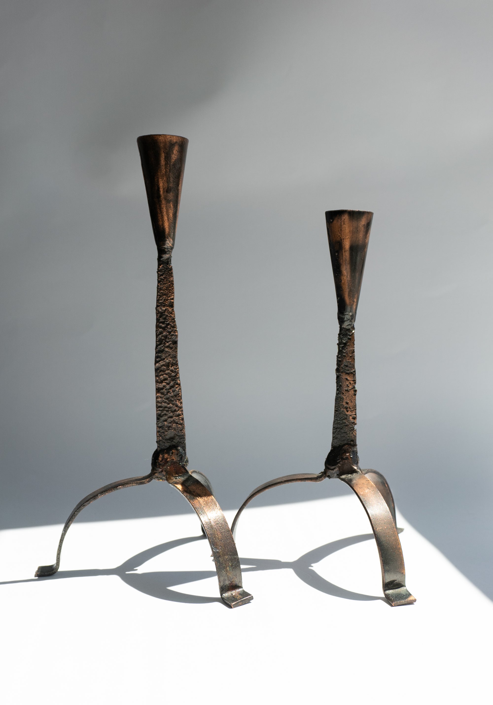 Vintage Brutalist Candlesticks