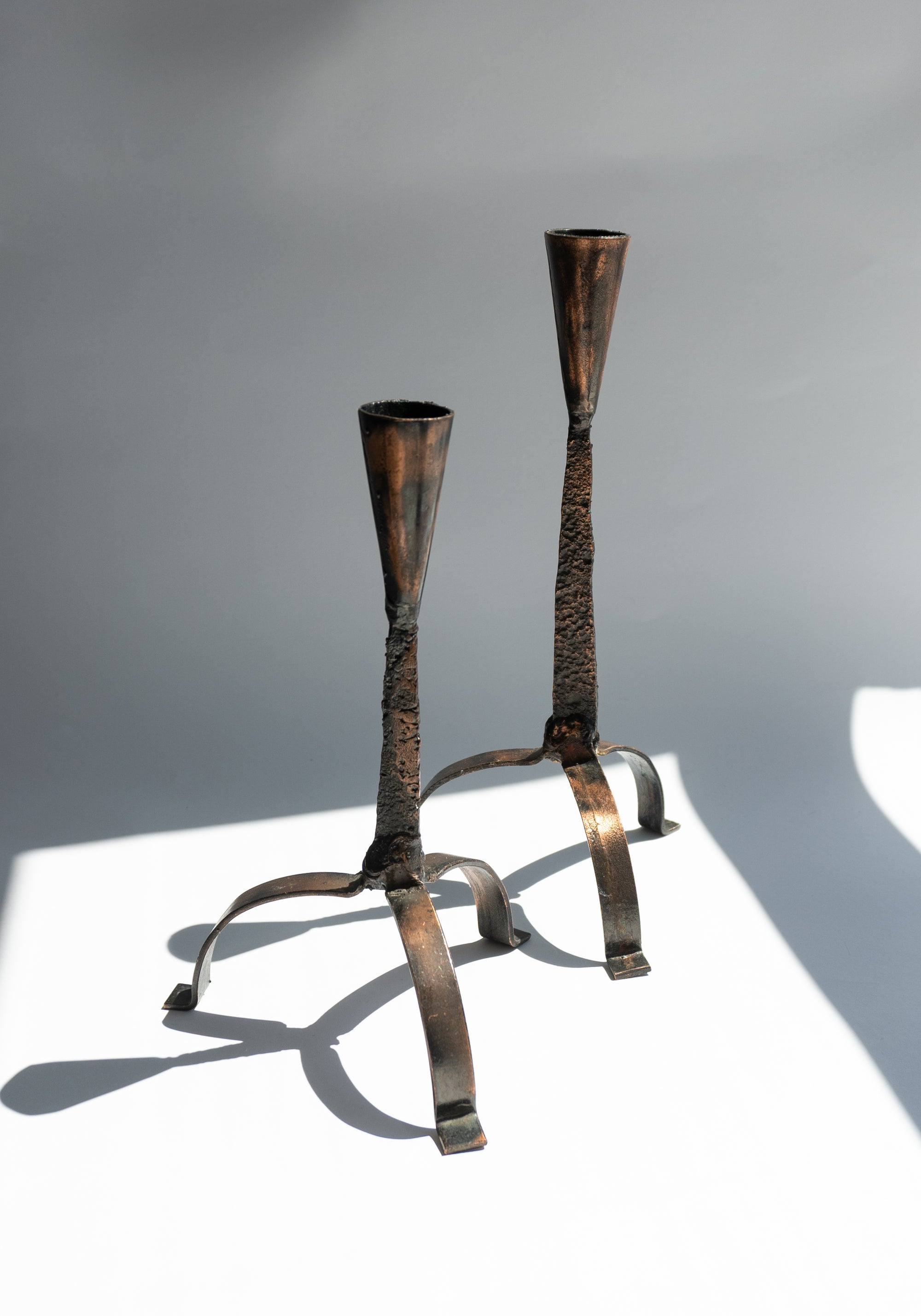 Vintage Brutalist Candlesticks