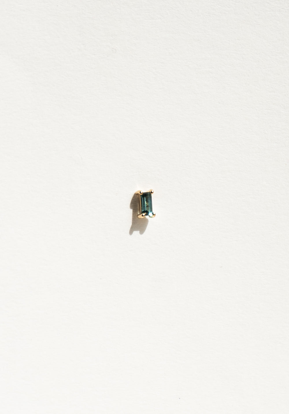 Wwake Tourmaline Baguette Stud Earring