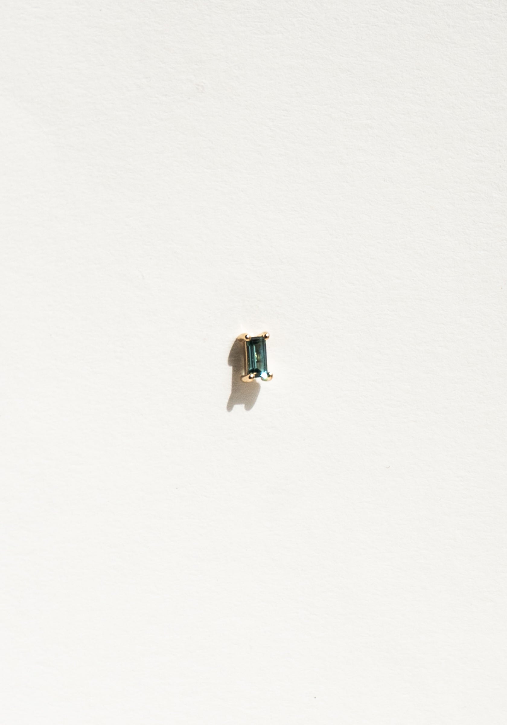 Wwake Tourmaline Baguette Stud Earring