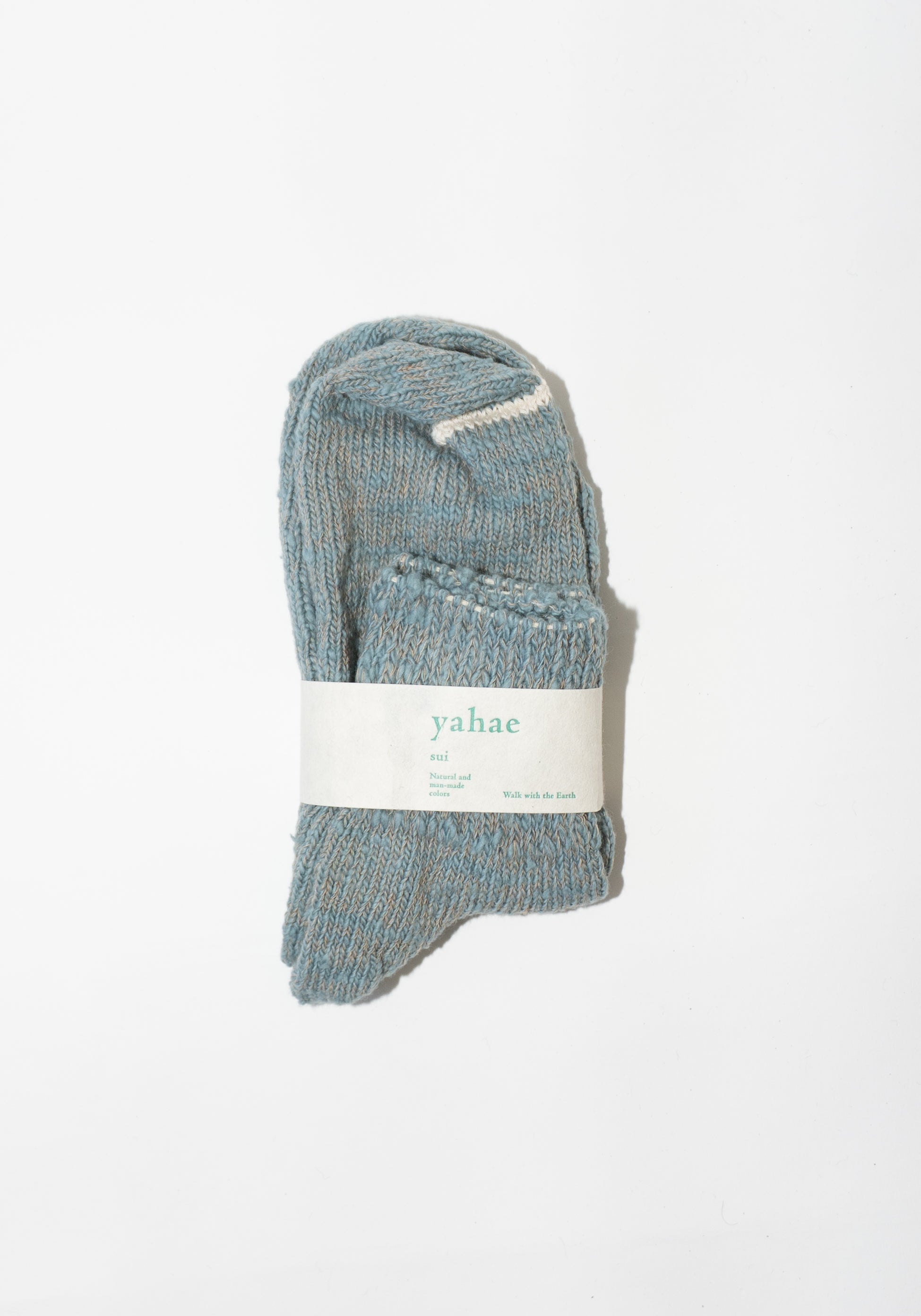 Yahae Japanese Garabou Organic Cotton Ankle Socks in Pale Blue