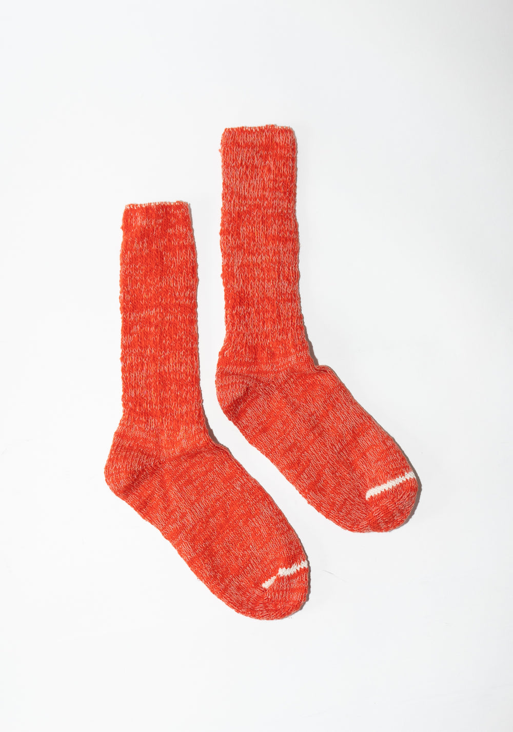 Yahae Japanese Garabou Slipper Socks in Orange Red