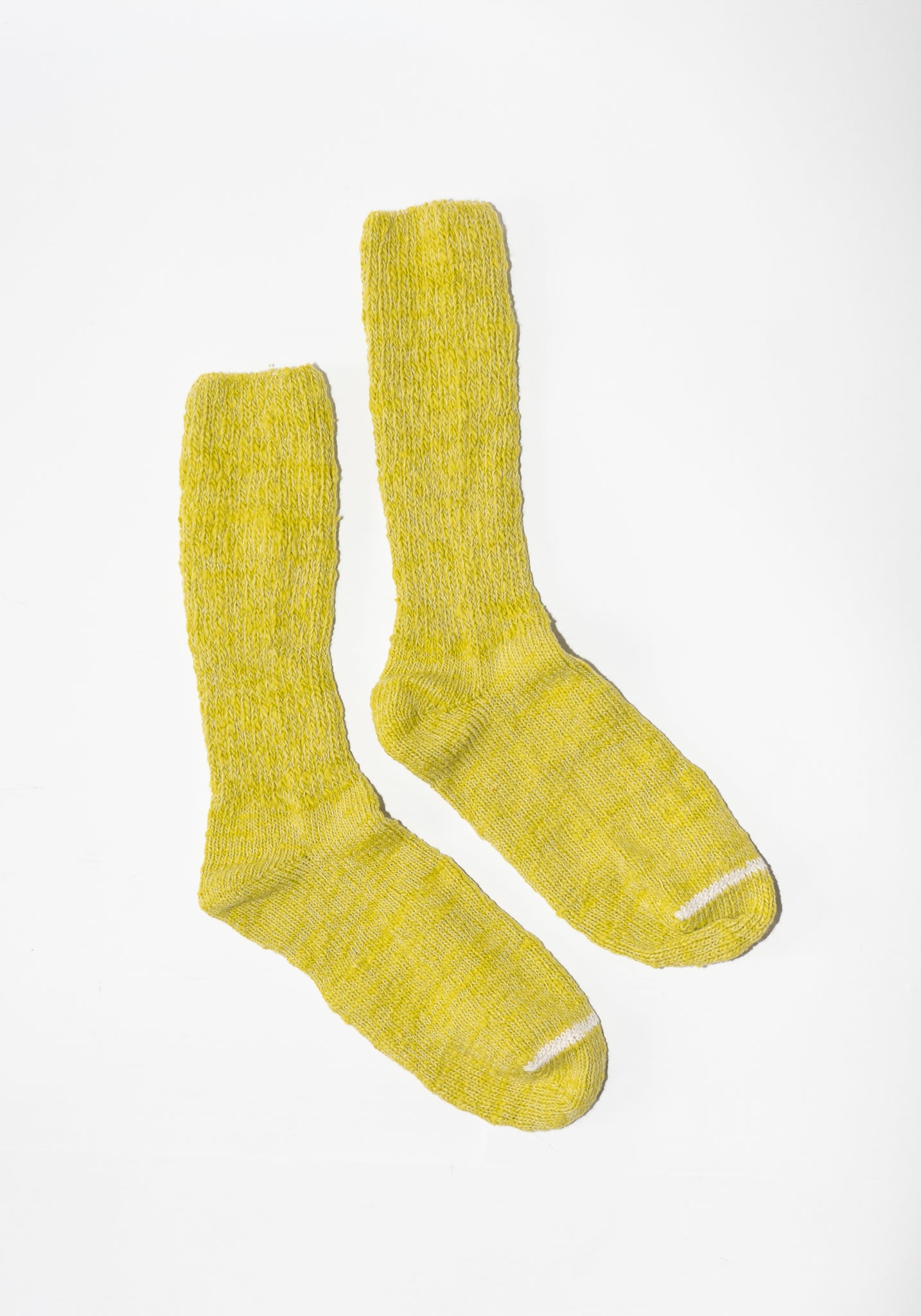 Yahae Japanese Garabou Slipper Socks in Yellow Green