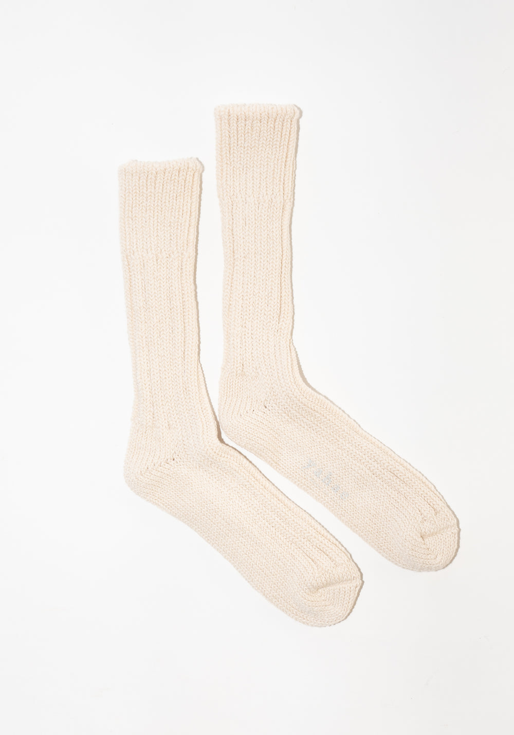 Yahae Japanese Organic Cotton Low Gauge Socks in Natural