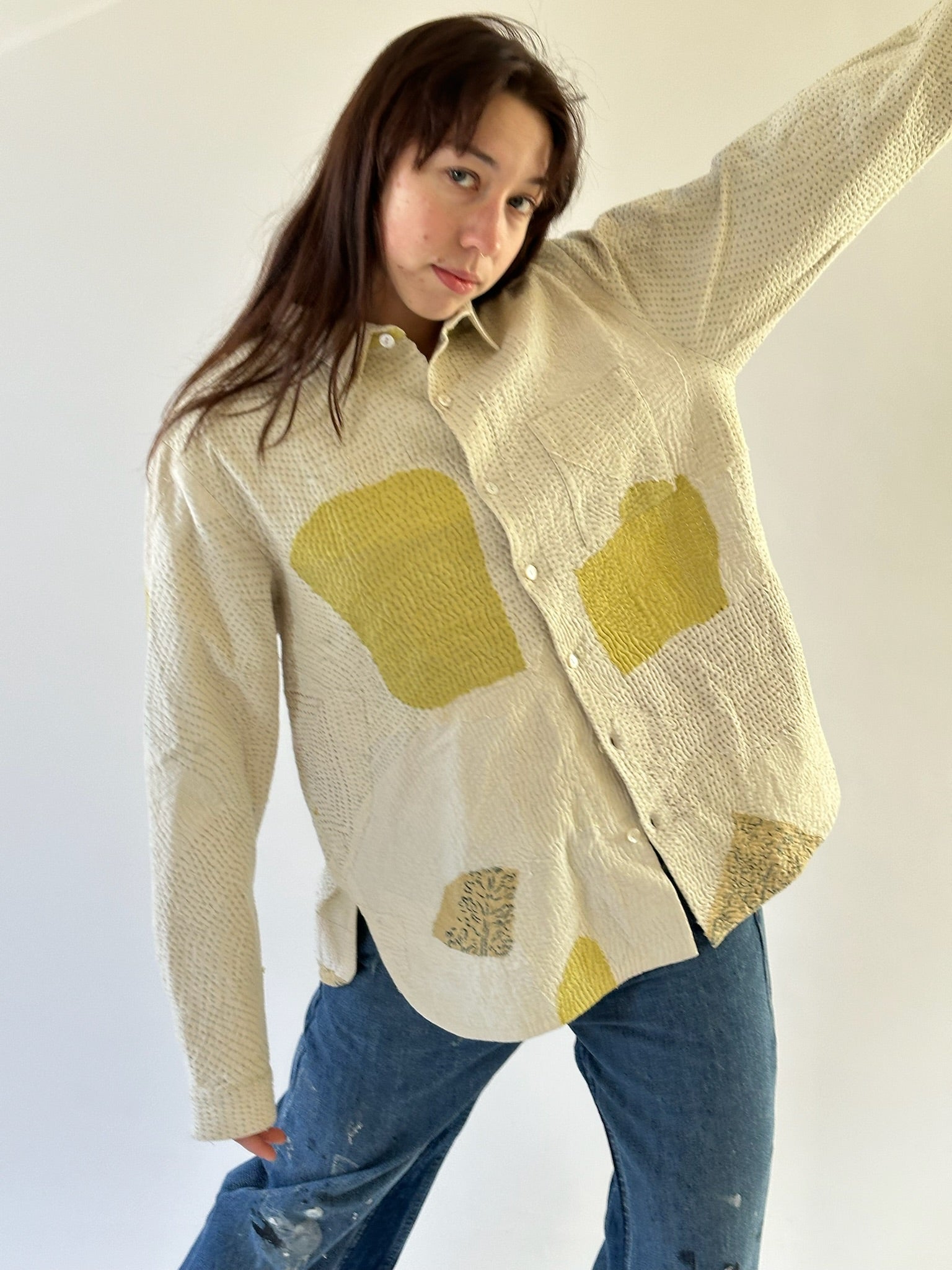 Lovers Quilted Jacket in Ecru