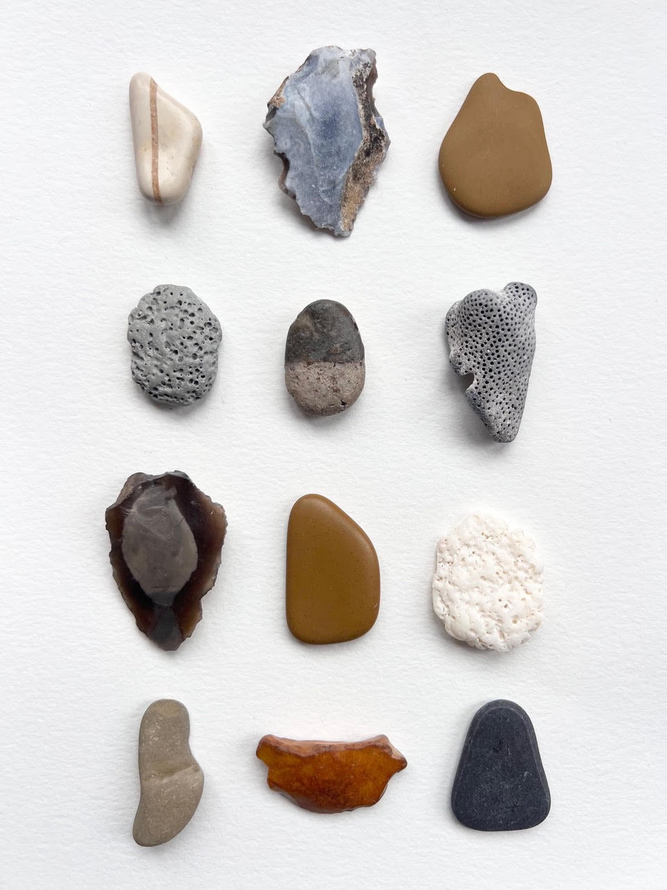 Ribbon Stone Pendant in Sterling with Red Cord