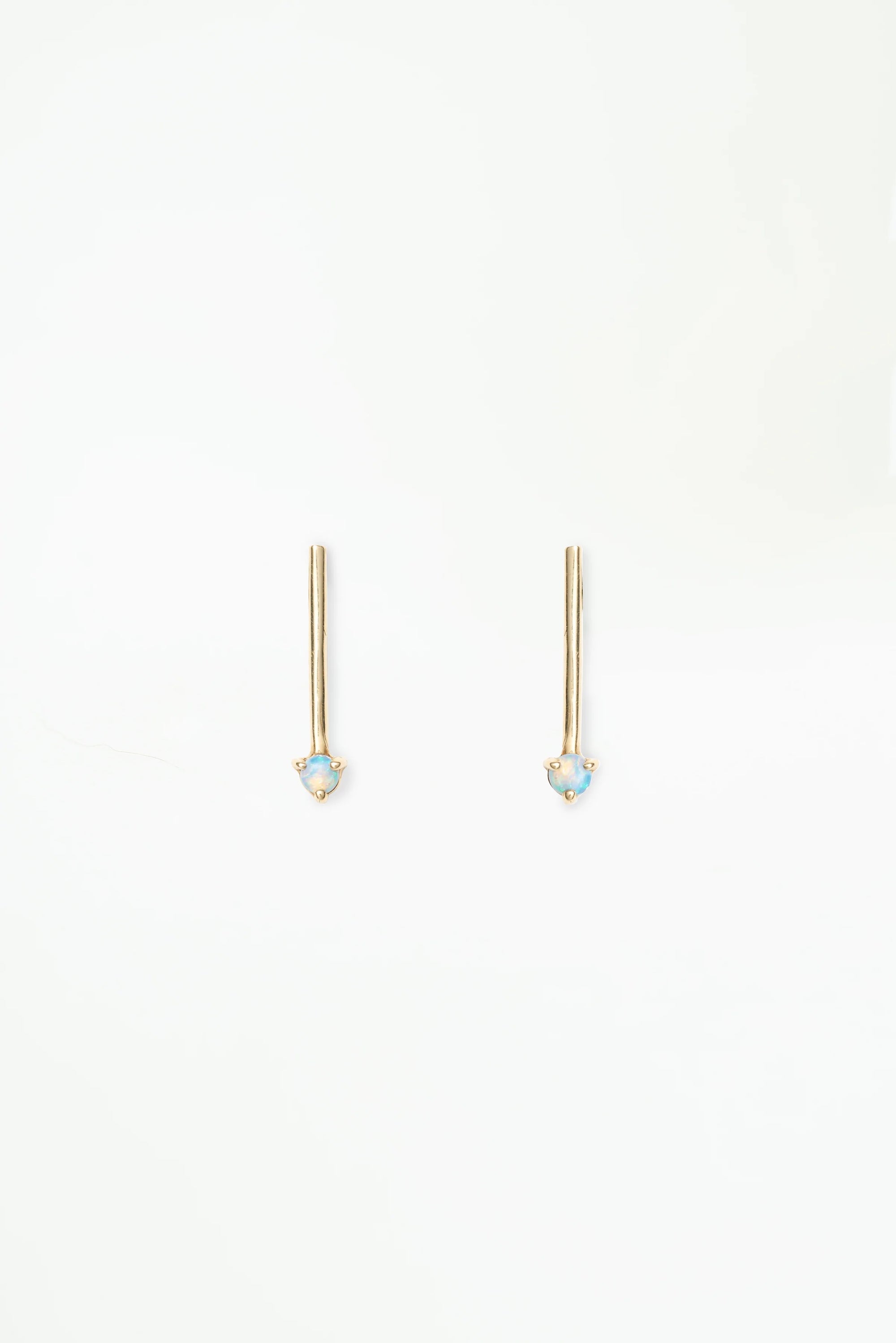 One-Step Bar Opal Earring