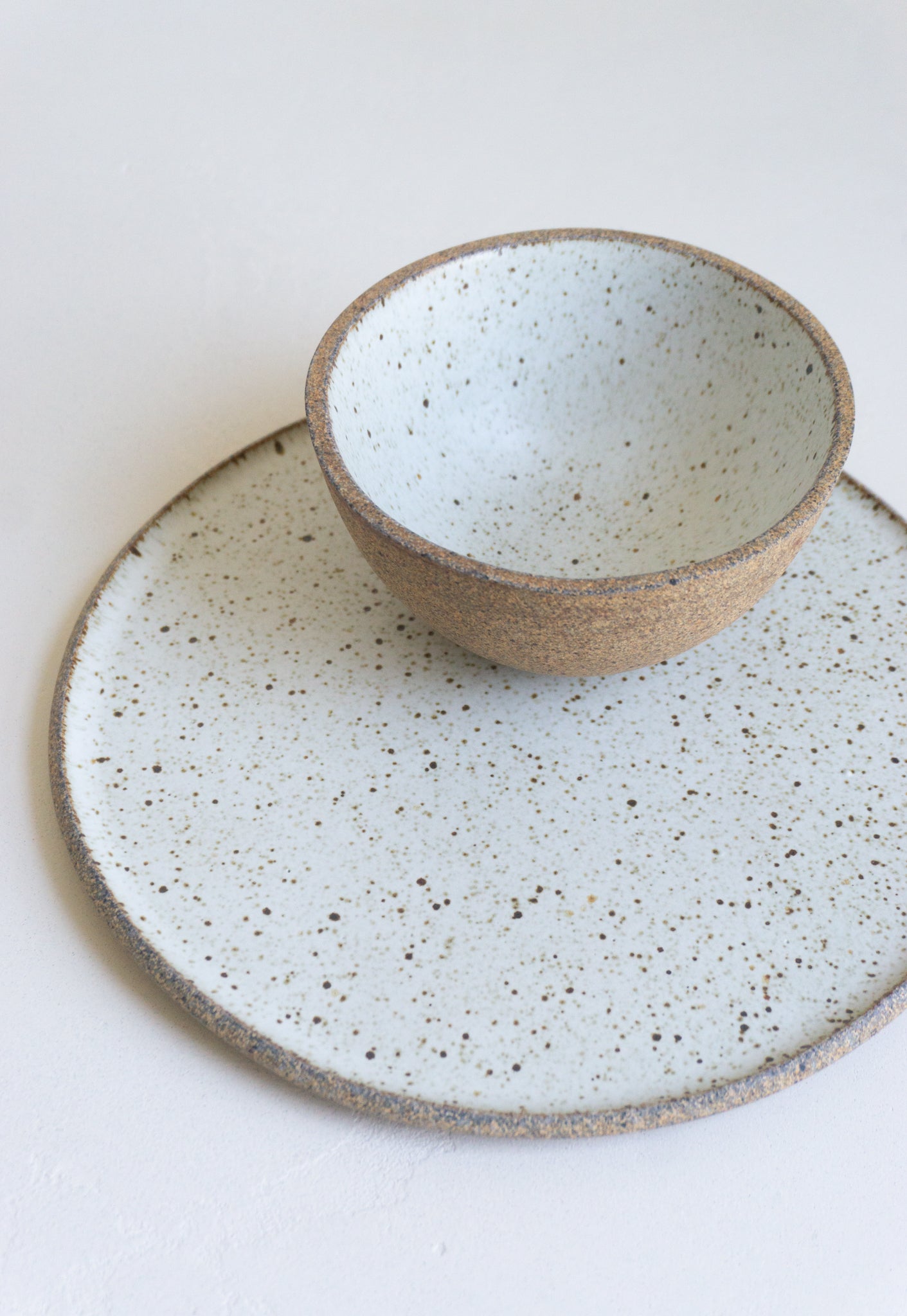 Humble Ceramics Enoki Bowl in Sandstone and White