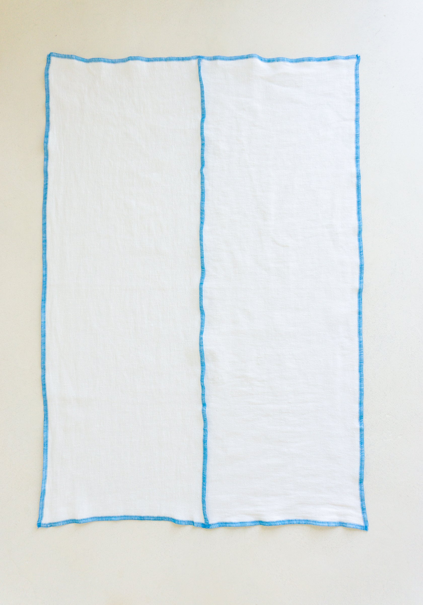 Kitchen Towel in White with Contrast Thread