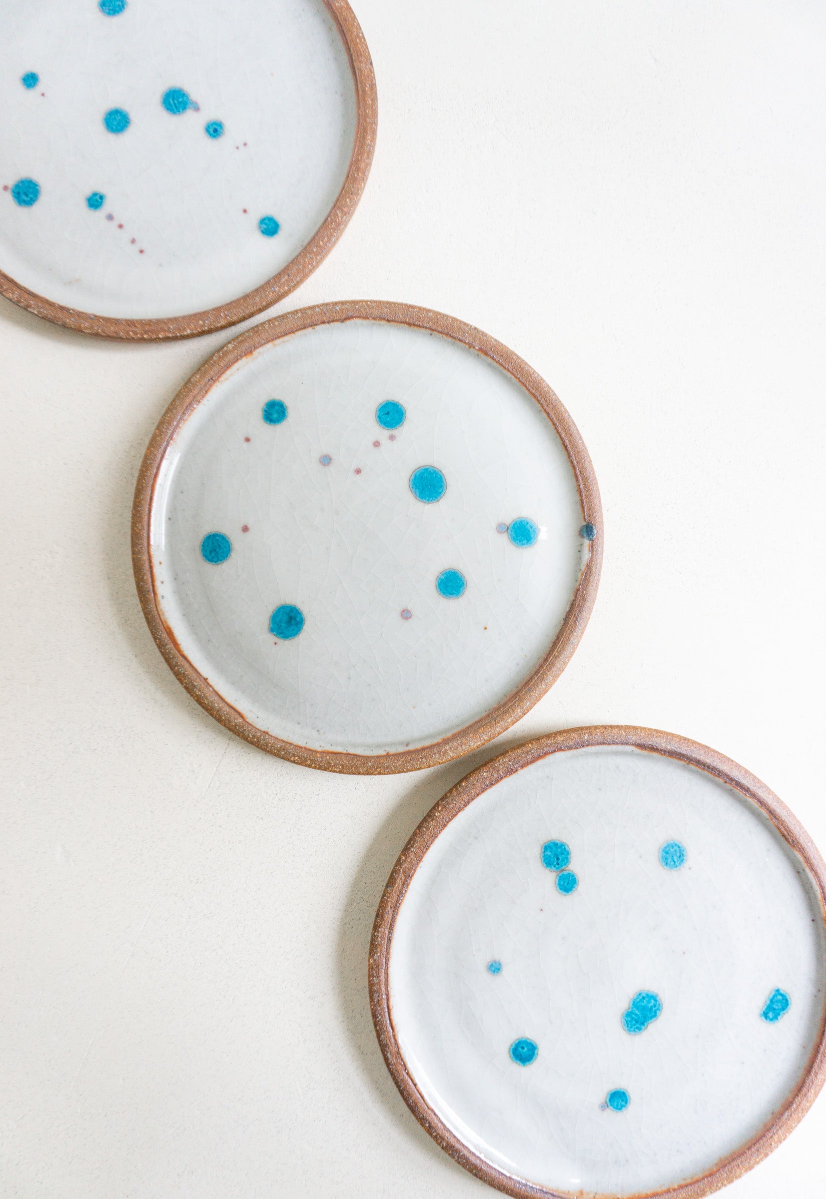 Mitsuko Ceramics Small Plate Turquoise Splatter