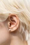 wwake iregular pearl stud earring
