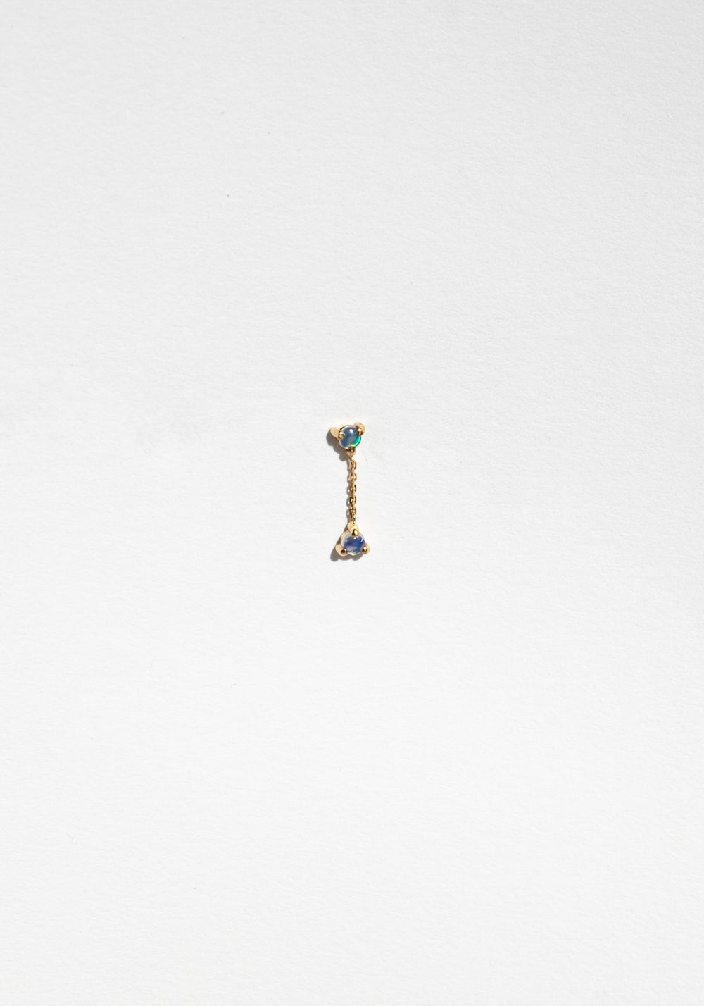 Small Two-Step Opal Chain Earring