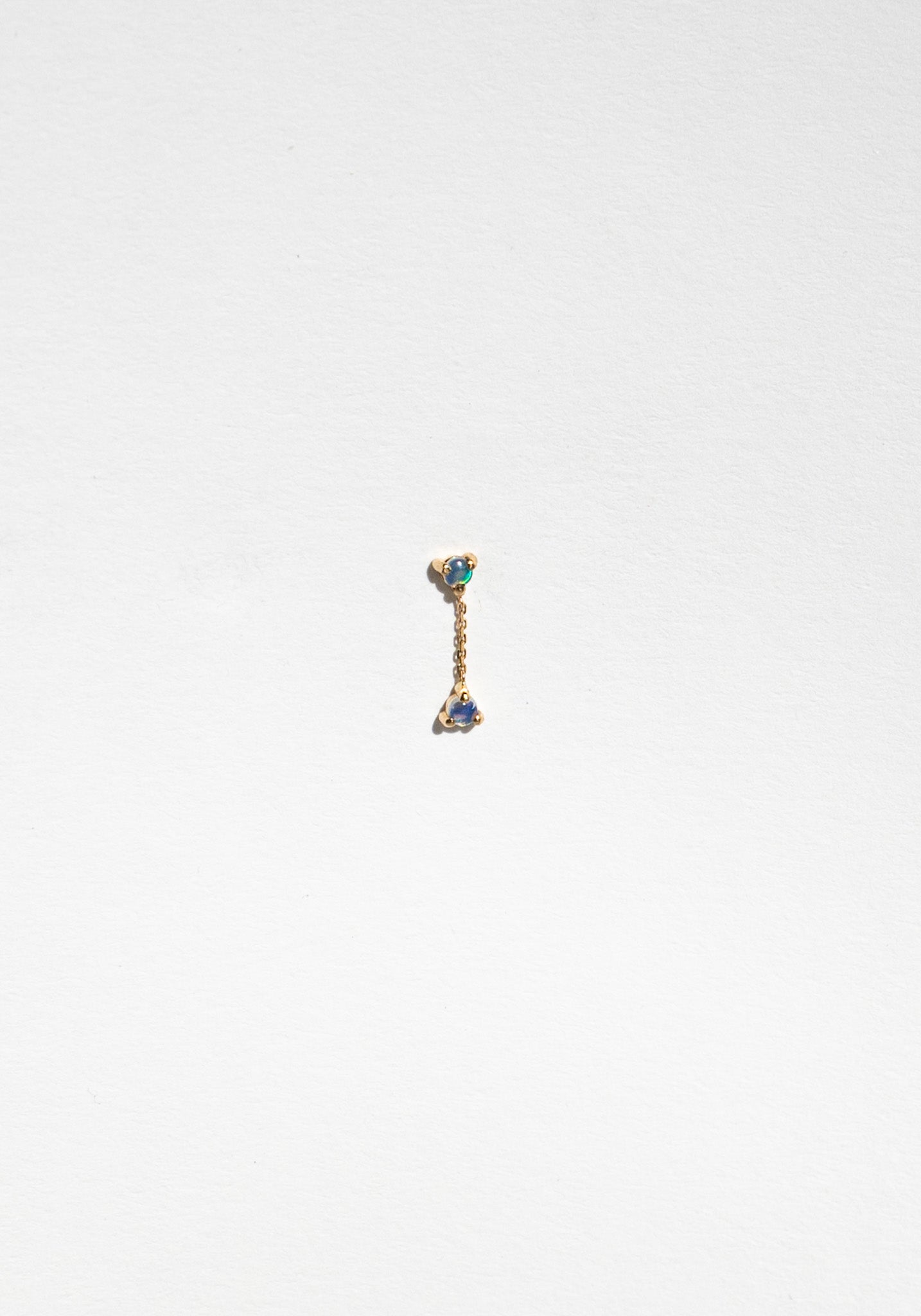 Small Two-Step Opal Chain Earring
